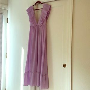 Low cut ruffle dress